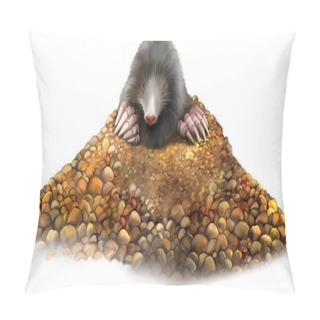 Personality  Animal Mole In Molehill Showing Claws Pillow Covers