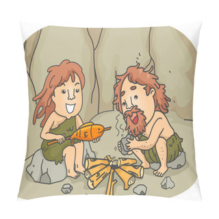 Personality  Caveman Cooking Pillow Covers