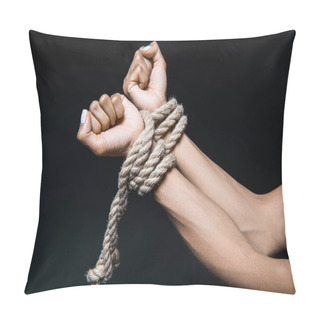 Personality  Female Hands Bound With Rope Pillow Covers
