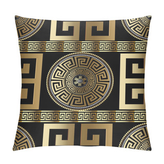 Personality  Modern Geometric Greek Seamless Pattern. Vector Gold Meander  Pillow Covers