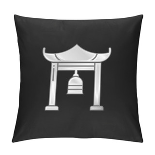 Personality  Bell Silver Plated Metallic Icon Pillow Covers