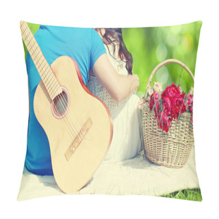 Personality  Summer, Love, Valentines Day, Vacation And People Concept - Love Pillow Covers
