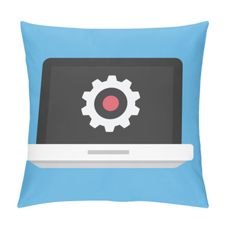 Personality  Vector Laptop Settings Icon Pillow Covers