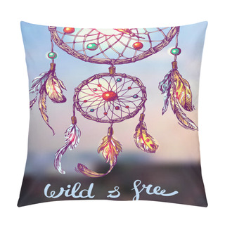 Personality  Illustration Of Dreamcatcher Pillow Covers
