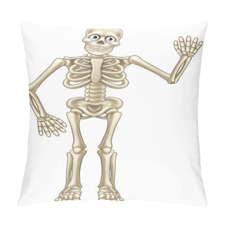 Personality  Cartoon Halloween Skeleton Waving Pillow Covers