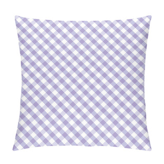 Personality  Seamless Pattern, Vector Includes Swatch That Seamlessly Fills Any Shape, Cross Weave Lavender Pastel Gingham Check Background Pillow Covers
