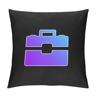 Personality  Briefcase Blue Gradient Vector Icon Pillow Covers
