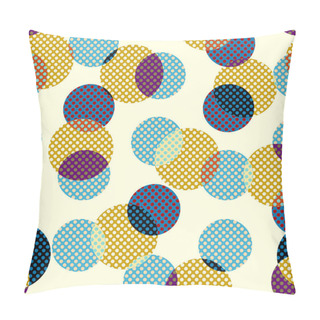 Personality  Classic Polka Dot Pattern In A Patchwork Collage Style. Pillow Covers