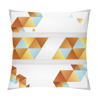 Personality  Abstract Background With Triangles. Pillow Covers
