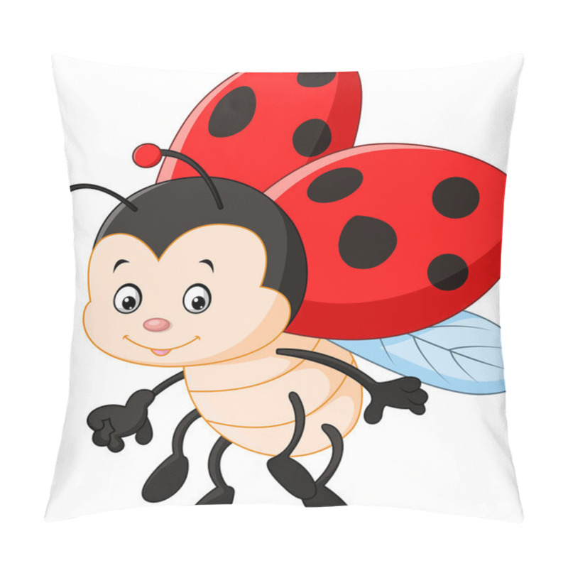 Personality  Cartoon ladybug waving pillow covers