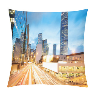 Personality  Hong Kong Night View With Car Light Pillow Covers