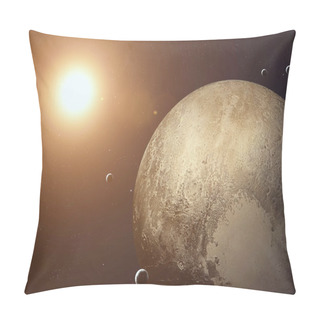 Personality  Shot Of Pluto Taken From Open Space. Collage Images Provided By Www.nasa.gov. Pillow Covers
