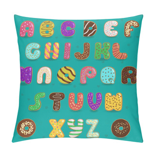 Personality  Funny Alphabet Donuts Pillow Covers