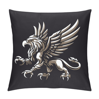 Personality  Griffon Isolated On White Pillow Covers