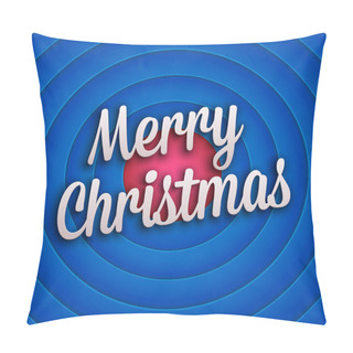 Personality  Movie Ending Screen With Merry Christmas Label. Vector Pillow Covers