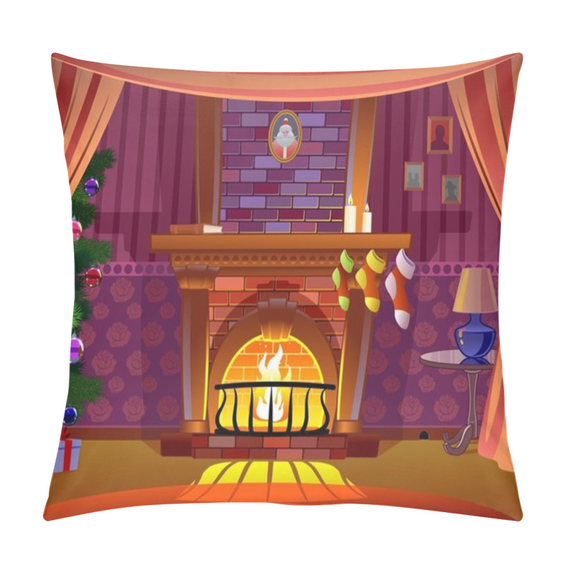Personality  Christmas holiday fireplace pillow covers