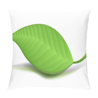 Personality  Green Leaf Icon Pillow Covers