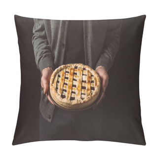 Personality  Man Holding Homemade Pie Pillow Covers