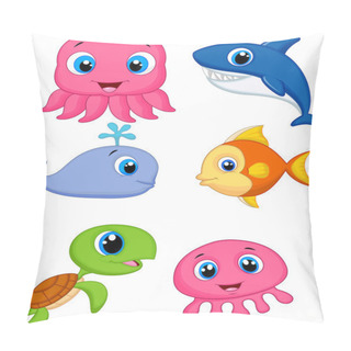 Personality  Cute Cartoon Sea Animals Pillow Covers