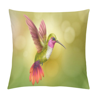 Personality  Hummingbird Realistic Background Pillow Covers