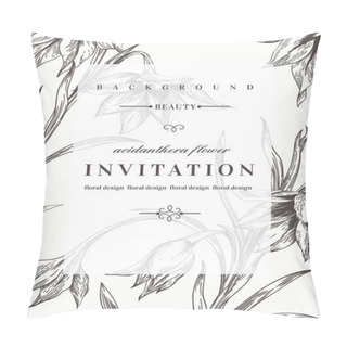 Personality  Wedding Invitation  With Flowers. Pillow Covers