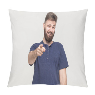 Personality  Young Adult Man Pointing Finger  Pillow Covers