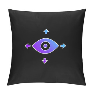 Personality  360 View Blue Gradient Vector Icon Pillow Covers