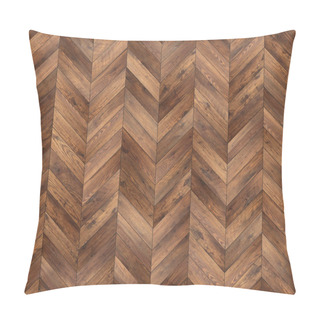 Personality  Chevron Natural Parquet Seamless Floor Texture Pillow Covers