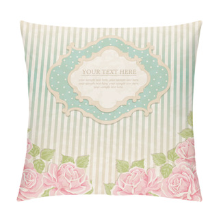 Personality  Vintage Background With Roses. Pillow Covers