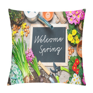 Personality  Welcome Spring Sign Pillow Covers