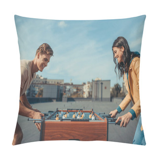 Personality  Couple Playing Table Football Pillow Covers