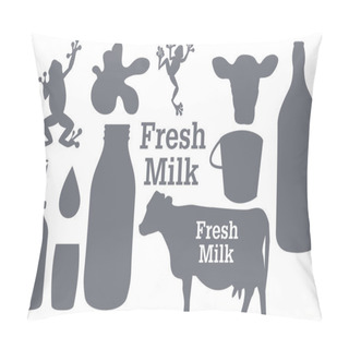 Personality  Items On The Subject Of Milk. Pillow Covers