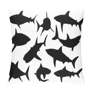 Personality  Shark Silhouettes Pillow Covers