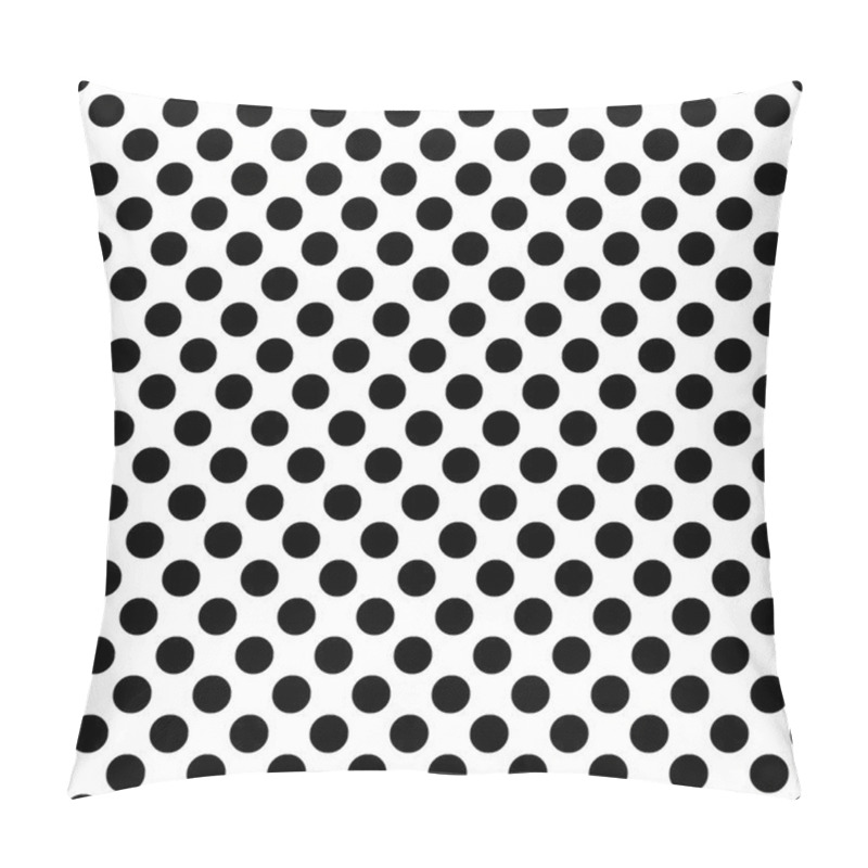 Personality  Seamless vector black polka dots pattern on white background pillow covers