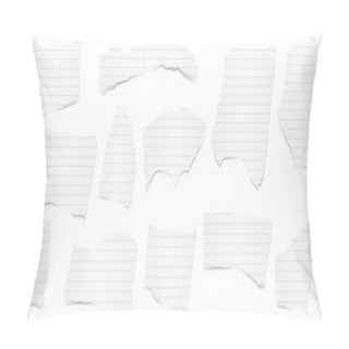 Personality  Collection Of White Lined Scraps Of Papers With Shadows Pillow Covers