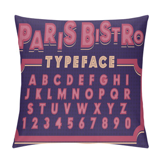 Personality  Paris Bistro Typeface Pillow Covers