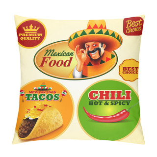 Personality  Mexican Food Banners Pillow Covers