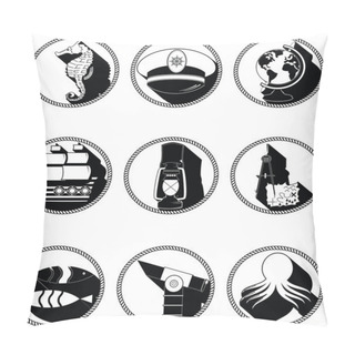 Personality  Vintage Bike Type 1 In Black And White Pillow Covers