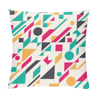 Personality  Seamless Retro Abstract Geometric Pattern. Vector Illustration Pillow Covers
