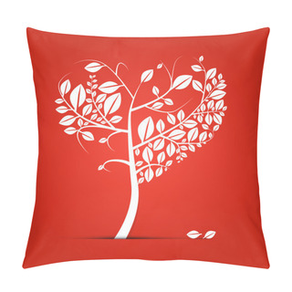 Personality  Abstract Vector Heart Shaped Tree Pillow Covers