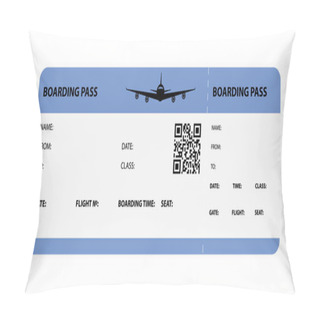 Personality  Blue Boarding Pass Pillow Covers