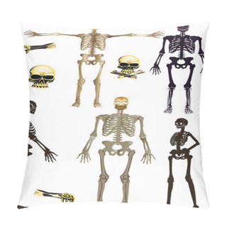 Personality  Isolated Human Skeletons Collection Pillow Covers