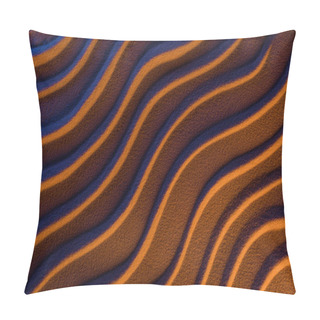 Personality  Top View Of Abstract Wavy Background With Sand And Color Filter Pillow Covers