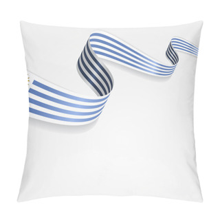 Personality  Uruguayan Flag Background. Vector Illustration. Pillow Covers