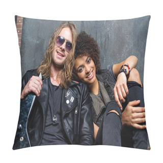 Personality  Young Couple In Love Pillow Covers