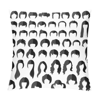 Personality  Hairstyle Silhouette Pillow Covers