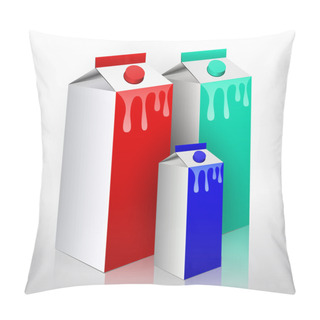 Personality  Milk Carton With Screw Cap. Collection Of Milk Boxes Pillow Covers