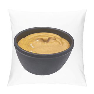 Personality  Mustard Sauce Isolated On White Background Pillow Covers