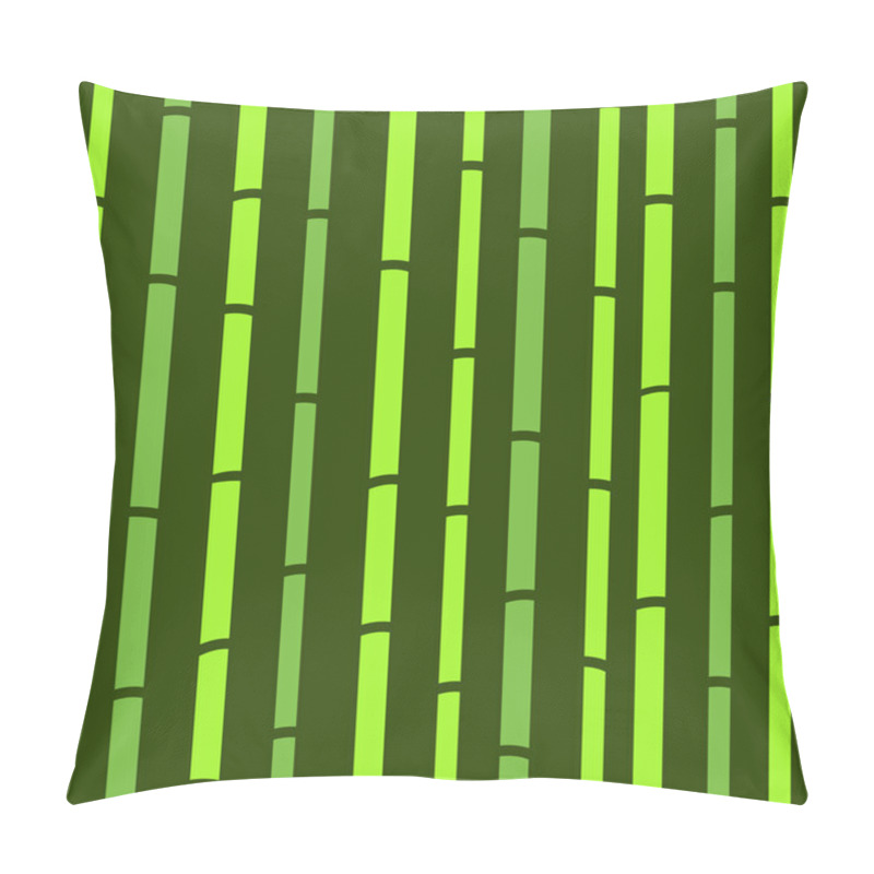 Personality  Bamboo seamless green natural retro pattern or texture pillow covers