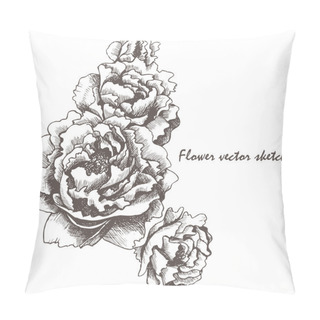 Personality  Flower Sketch Pillow Covers